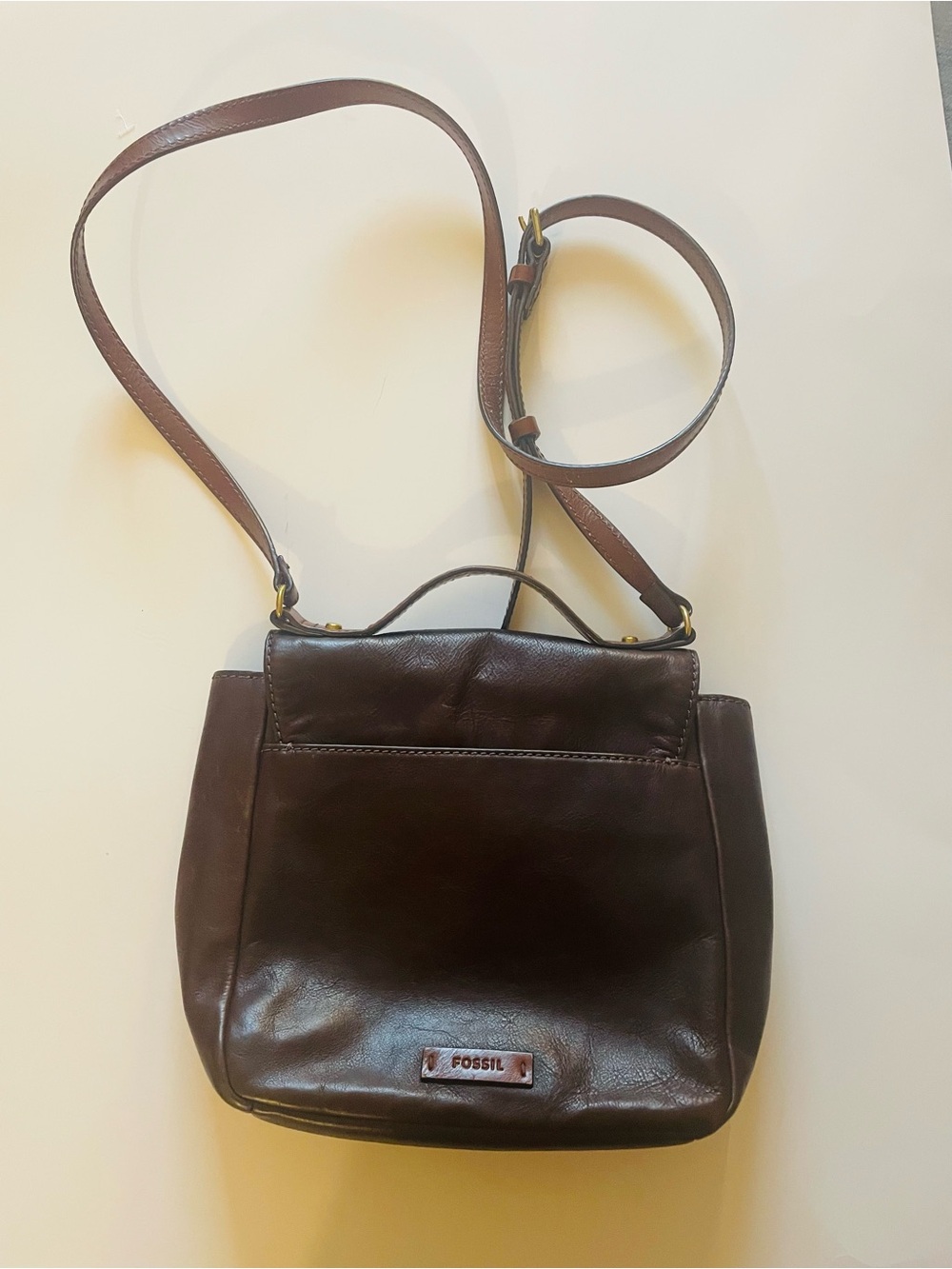 Fossil Women's Brown Leather Crossbody Bag